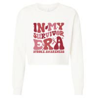 Stroke Awareness In My Survivor Era Cropped Pullover Crew