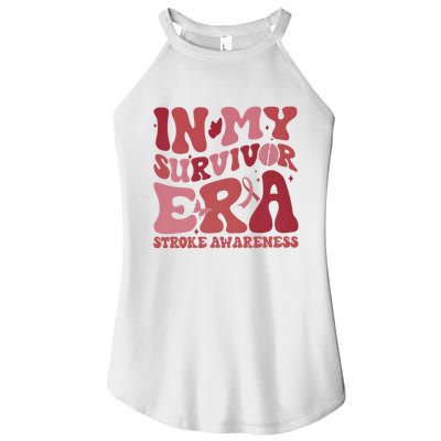 Stroke Awareness In My Survivor Era Women's Perfect Tri Rocker Tank