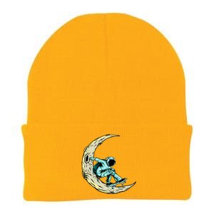 Skateboard Astronauts In Space Astronaut Skateboarding Funny Gift Knit Cap Winter Beanie