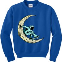 Skateboard Astronauts In Space Astronaut Skateboarding Funny Gift Kids Sweatshirt