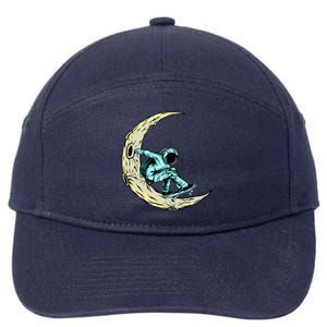 Skateboard Astronauts In Space Astronaut Skateboarding Funny Gift 7-Panel Snapback Hat