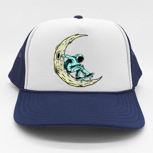 Skateboard Astronauts In Space Astronaut Skateboarding Funny Gift Trucker Hat