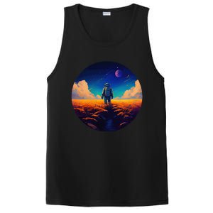 Stargazing Astronaut In Wheat Field Cosmos PosiCharge Competitor Tank