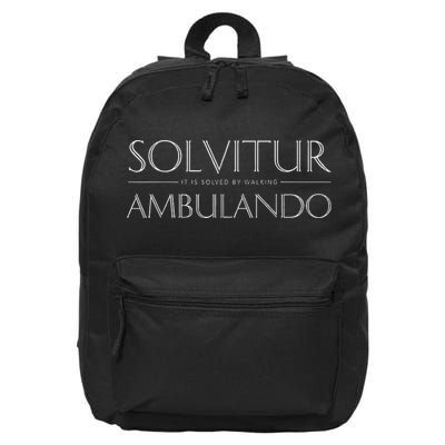 Solvitur Ambulando It Is Solved By Walking 16 in Basic Backpack