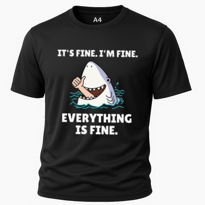 Shark Attack It’S Fine I’M Fine Everything Is Fine Performance Shirt