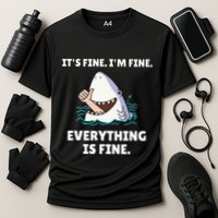 Shark Attack It’S Fine I’M Fine Everything Is Fine Performance Shirt