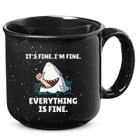 Shark Attack It’S Fine I’M Fine Everything Is Fine 15oz Campfire Ceramic Mug