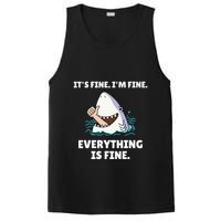 Shark Attack It’S Fine I’M Fine Everything Is Fine PosiCharge Competitor Tank