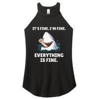 Shark Attack It’S Fine I’M Fine Everything Is Fine Women's Perfect Tri Rocker Tank