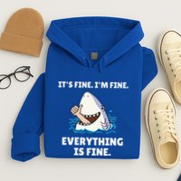 Shark Attack It’S Fine I’M Fine Everything Is Fine Hoodie