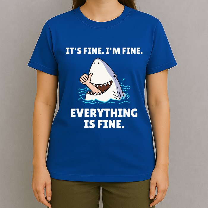 Shark Attack It’S Fine I’M Fine Everything Is Fine T-Shirt