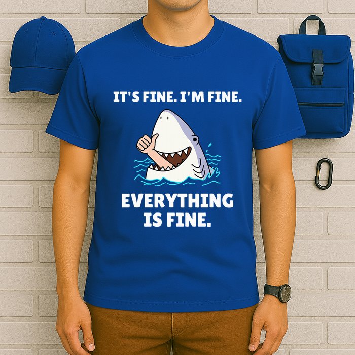 Shark Attack It’S Fine I’M Fine Everything Is Fine T-Shirt