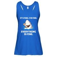Shark Attack It’S Fine I’M Fine Everything Is Fine Ladies Essential Flowy Tank