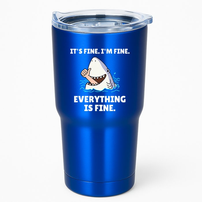 Shark Attack It’S Fine I’M Fine Everything Is Fine Tumbler