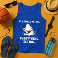 Shark Attack It’S Fine I’M Fine Everything Is Fine Tank Top