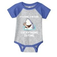 Shark Attack It’S Fine I’M Fine Everything Is Fine Infant Baby Jersey Bodysuit