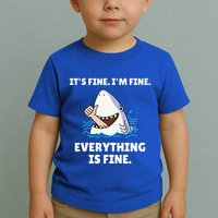 Shark Attack It’S Fine I’M Fine Everything Is Fine Toddler T-Shirt