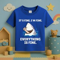 Shark Attack It’S Fine I’M Fine Everything Is Fine Toddler T-Shirt