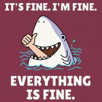 Shark Attack It’S Fine I’M Fine Everything Is Fine 16oz Travel Tumbler