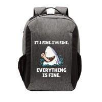 Shark Attack It’S Fine I’M Fine Everything Is Fine Vector Backpack