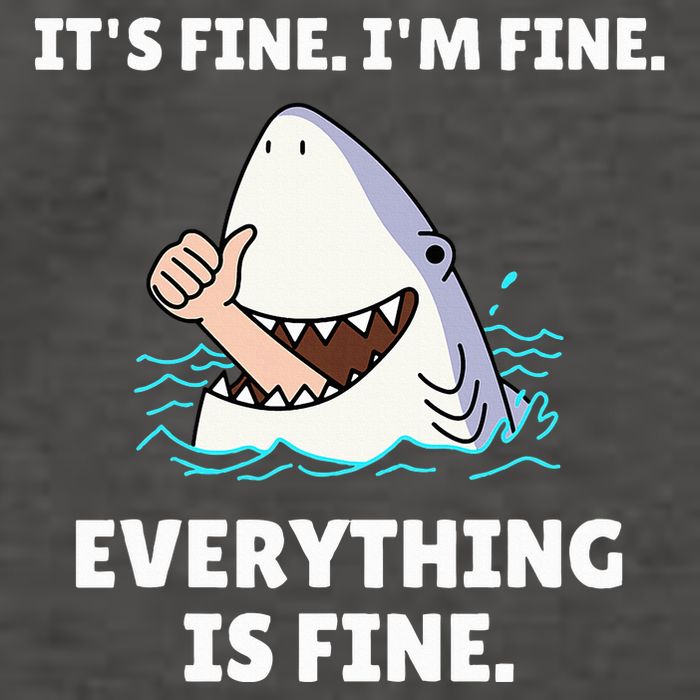Shark Attack It’S Fine I’M Fine Everything Is Fine Vector Backpack