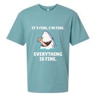Shark Attack It’S Fine I’M Fine Everything Is Fine Sueded Cloud Jersey T-Shirt