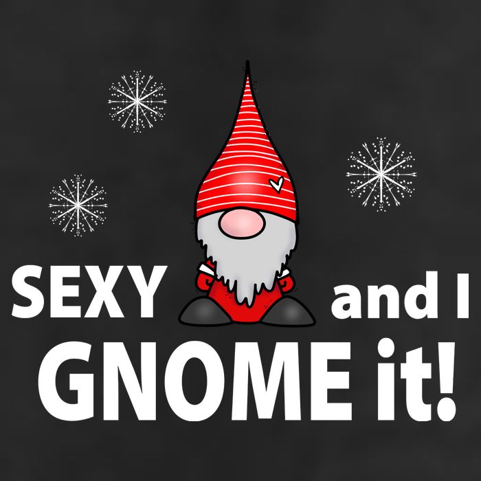 Sexy And I Gnome It 7 Panel Mesh Trucker Snapback Hat