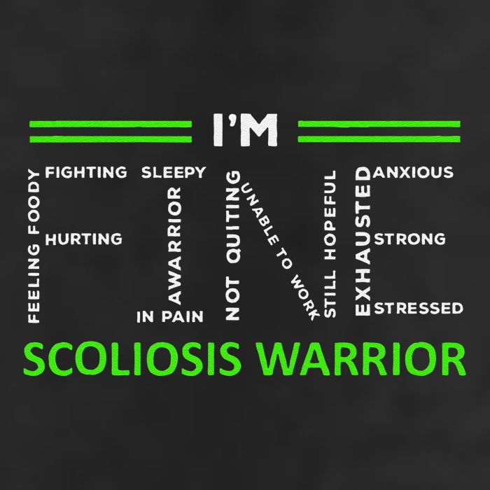 Scoliosis Awareness I´M Fine Green Ribbon Fighter 7 Panel Mesh Trucker Snapback Hat