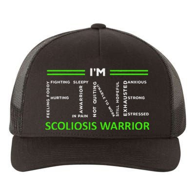 Scoliosis Awareness I´M Fine Green Ribbon Fighter Yupoong Adult 5-Panel Trucker Hat