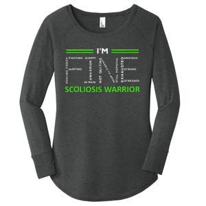 Scoliosis Awareness I´M Fine Green Ribbon Fighter Women's Perfect Tri Tunic Long Sleeve Shirt