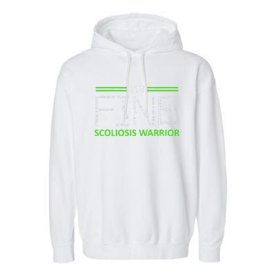 Scoliosis Awareness I´M Fine Green Ribbon Fighter Garment-Dyed Fleece Hoodie