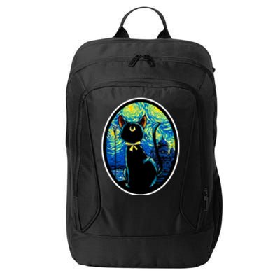 Sailor Moon Cat Starry Night Van Gogh City Backpack