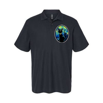 Sailor Moon Cat Starry Night Van Gogh Softstyle Adult Sport Polo