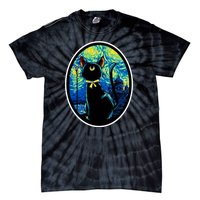 Sailor Moon Cat Starry Night Van Gogh Tie-Dye T-Shirt