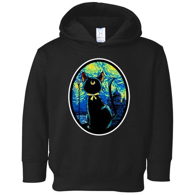 Sailor Moon Cat Starry Night Van Gogh Toddler Hoodie