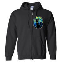 Sailor Moon Cat Starry Night Van Gogh Full Zip Hoodie