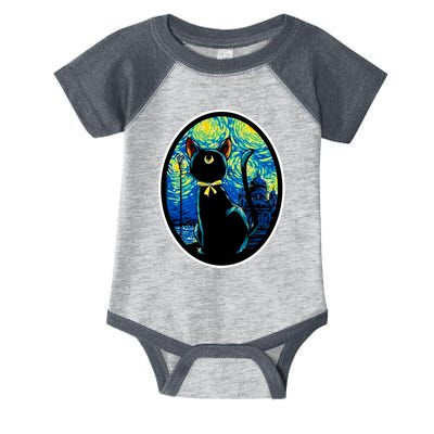 Sailor Moon Cat Starry Night Van Gogh Infant Baby Jersey Bodysuit