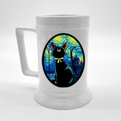 Sailor Moon Cat Starry Night Van Gogh Beer Stein