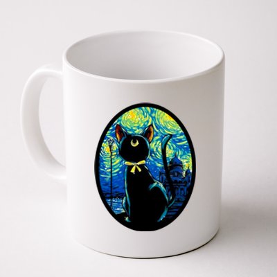 Sailor Moon Cat Starry Night Van Gogh Coffee Mug