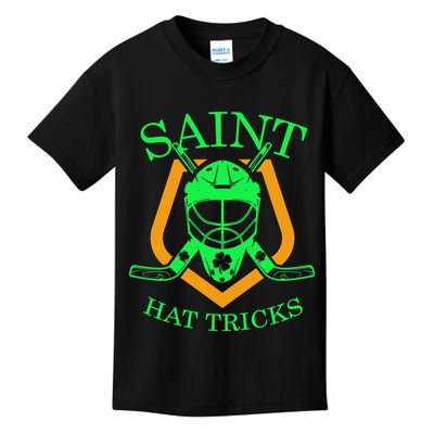 Saint Hat Tricks Funny Hockey St Patricks Day Kids T-Shirt