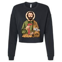 Saint Joseph Cropped Pullover Crew