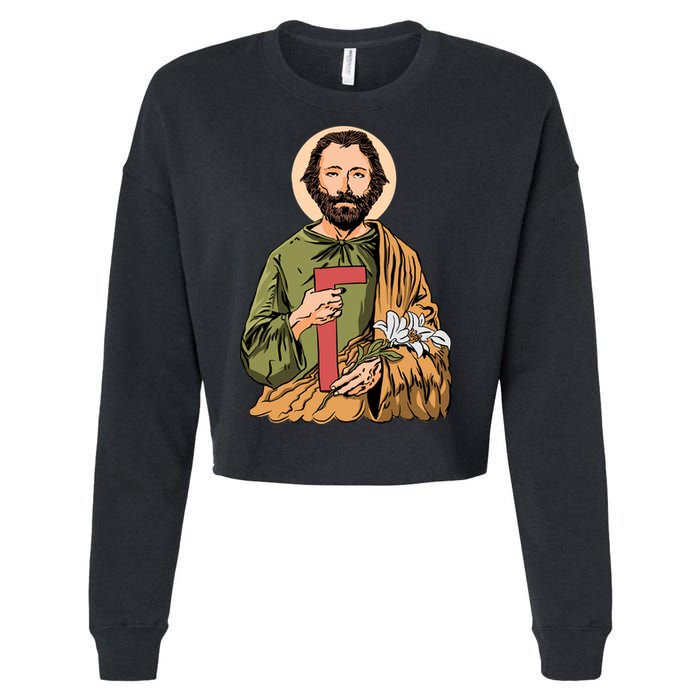 Saint Joseph Cropped Pullover Crew