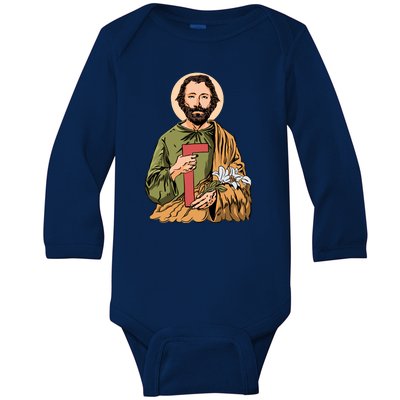 Saint Joseph Baby Long Sleeve Bodysuit