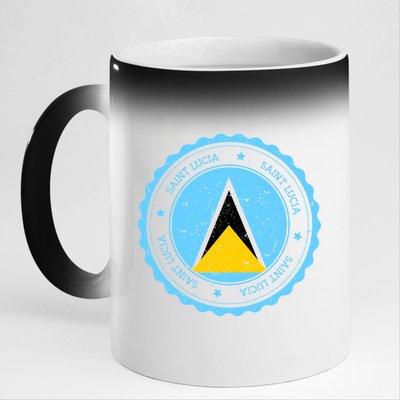 Saint Lucia 11oz Black Color Changing Mug