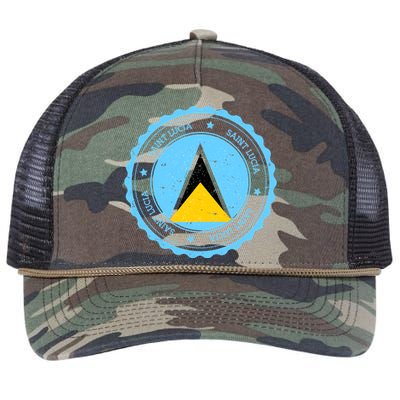 Saint Lucia Retro Rope Trucker Hat Cap