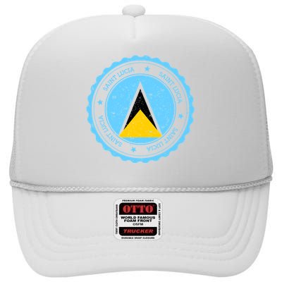 Saint Lucia High Crown Mesh Back Trucker Hat