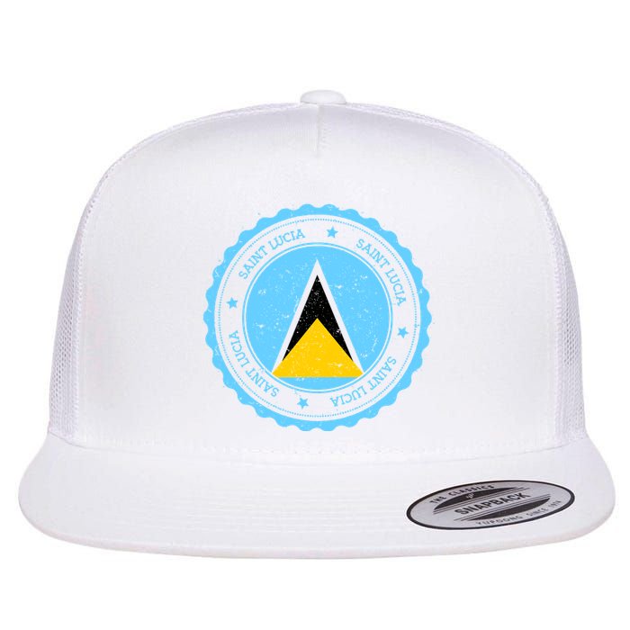 Saint Lucia Flat Bill Trucker Hat