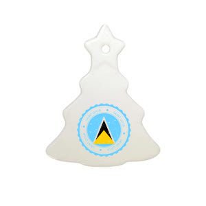 Saint Lucia Ceramic Tree Ornament