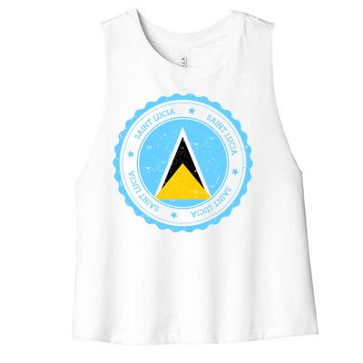 Saint Lucia Women's Racerback Cropped Tank