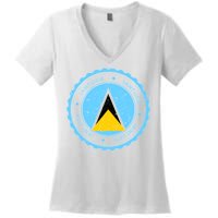 Saint Lucia Women's V-Neck T-Shirt